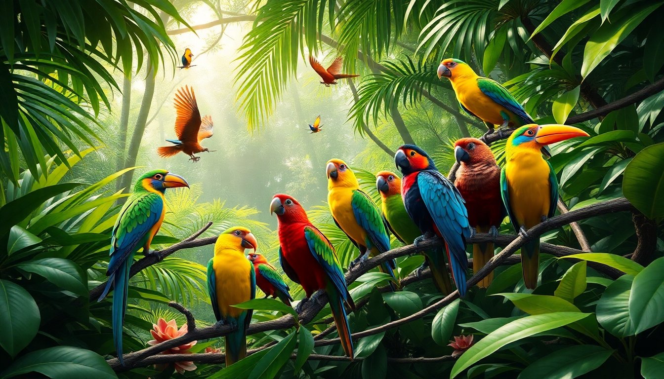 Diversidad de aves en la selva colombiana