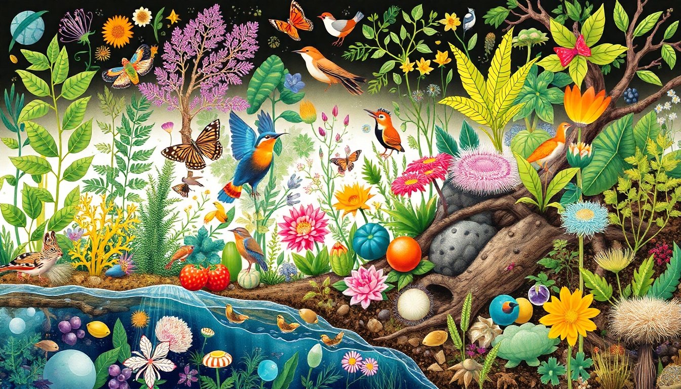 Diversidad de especies en un ecosistema