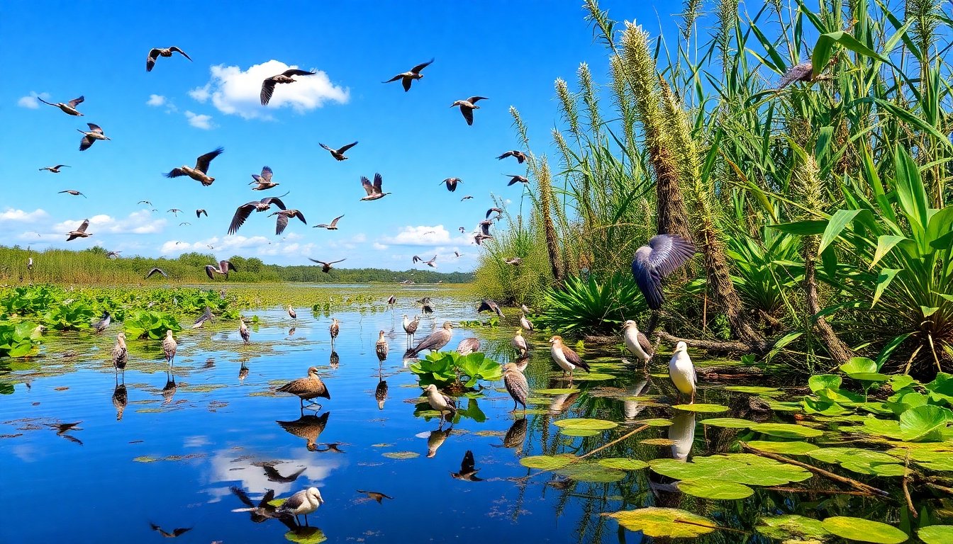 Diversidad de especies en un humedal