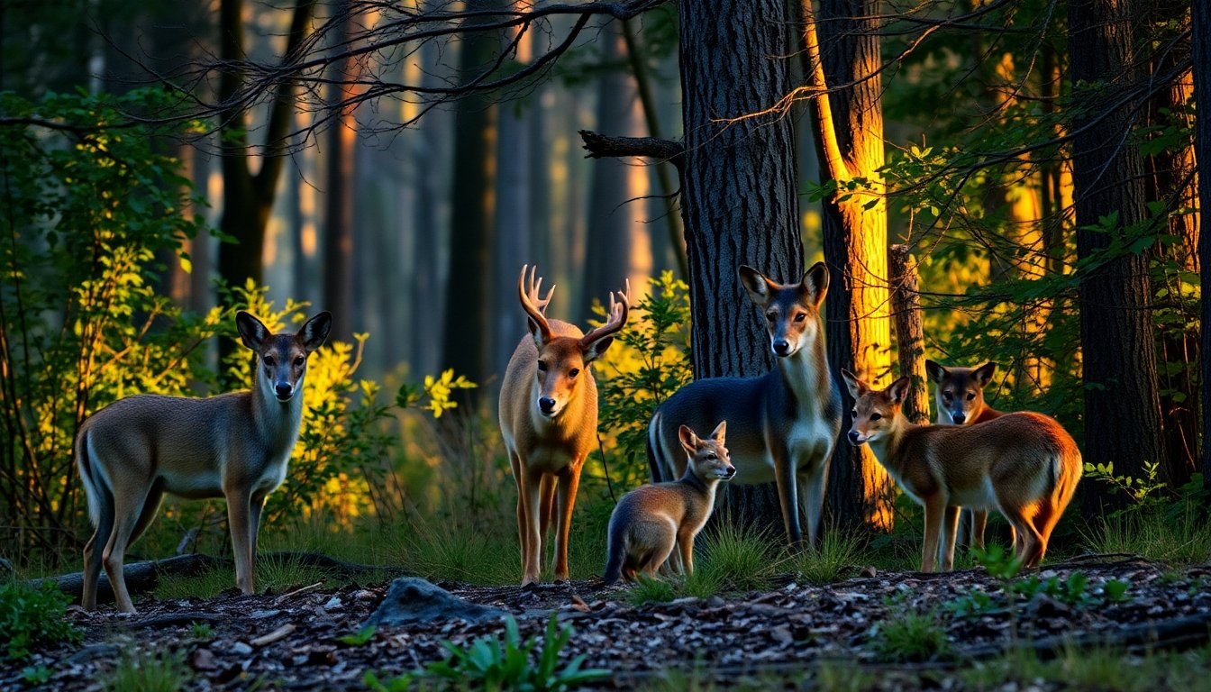 Diversidad de mamíferos generales en su hábitat natural