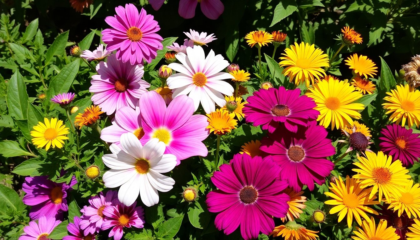 Diversidad de otros florales en un jardín