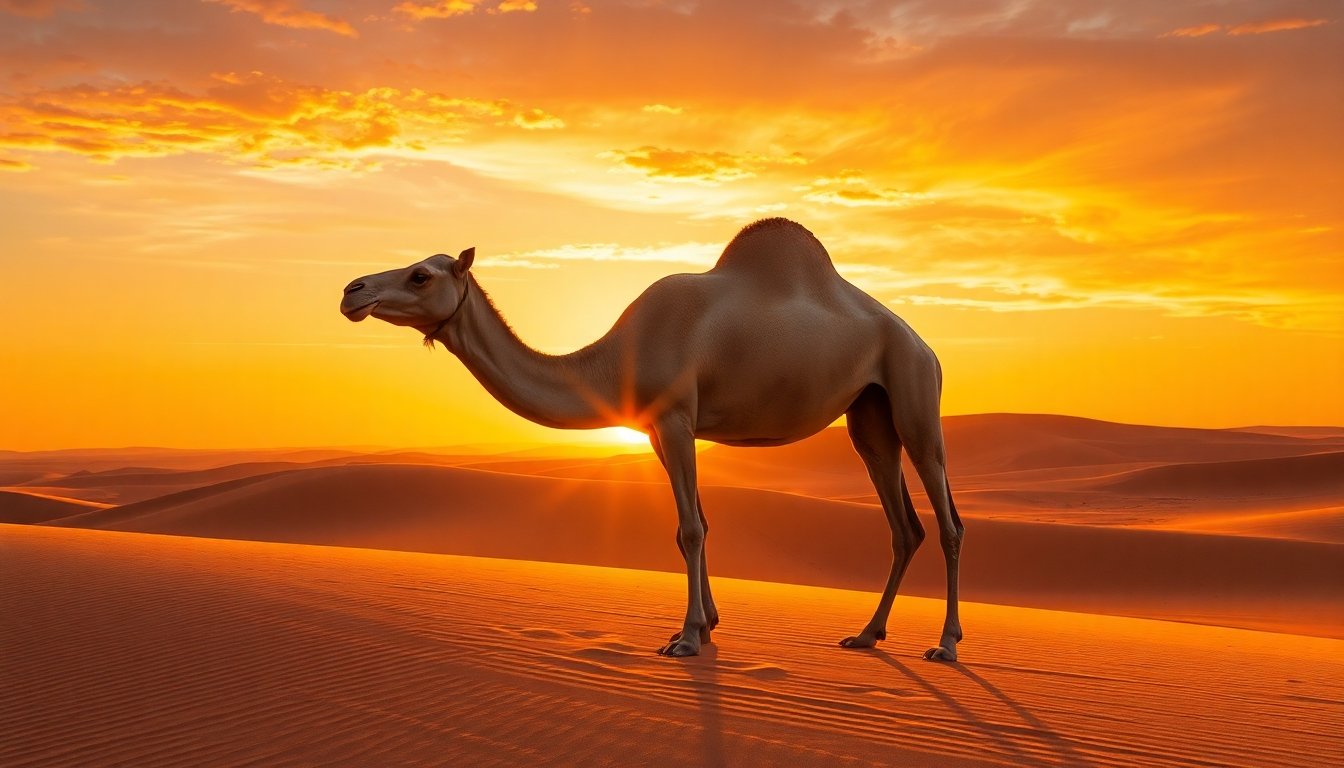 Dromedario en su hábitat natural