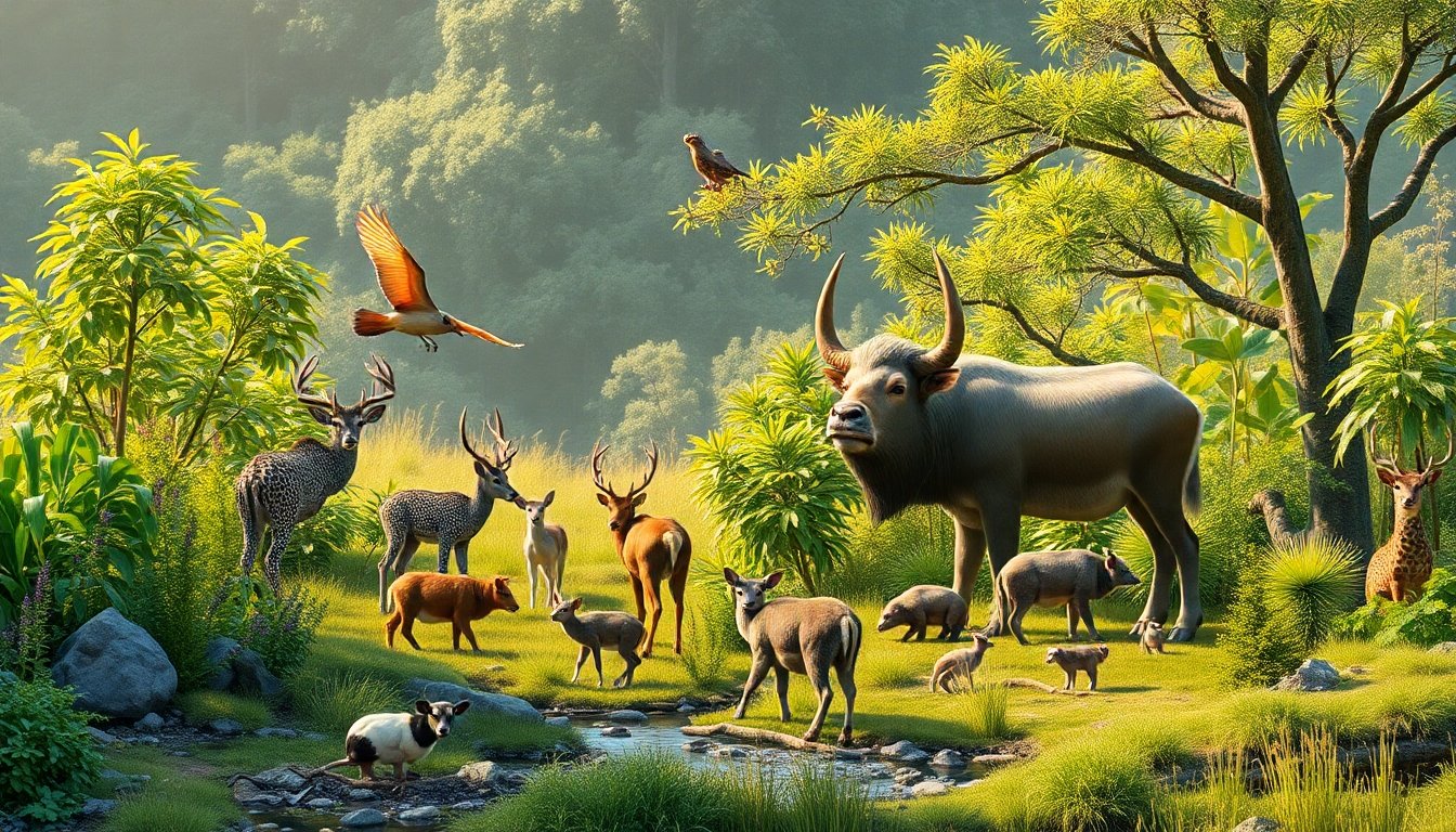 Ecosistema equilibrado en una región diversa