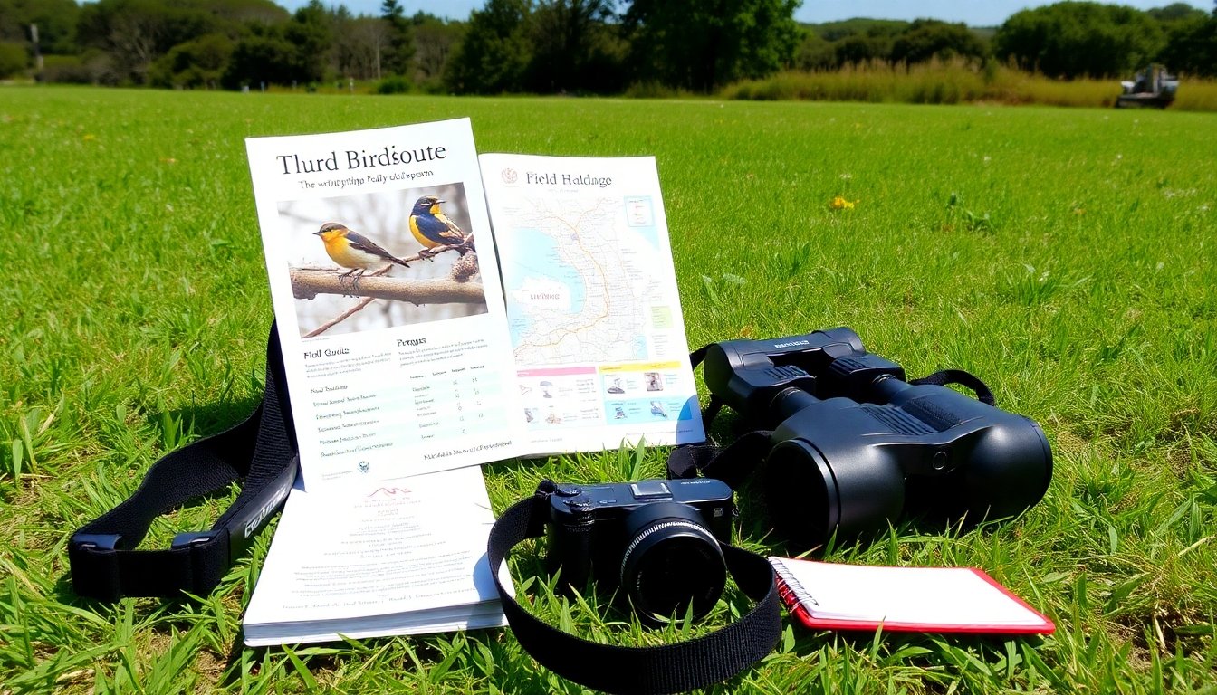 Equipo de observación de aves al aire libre en Portugal