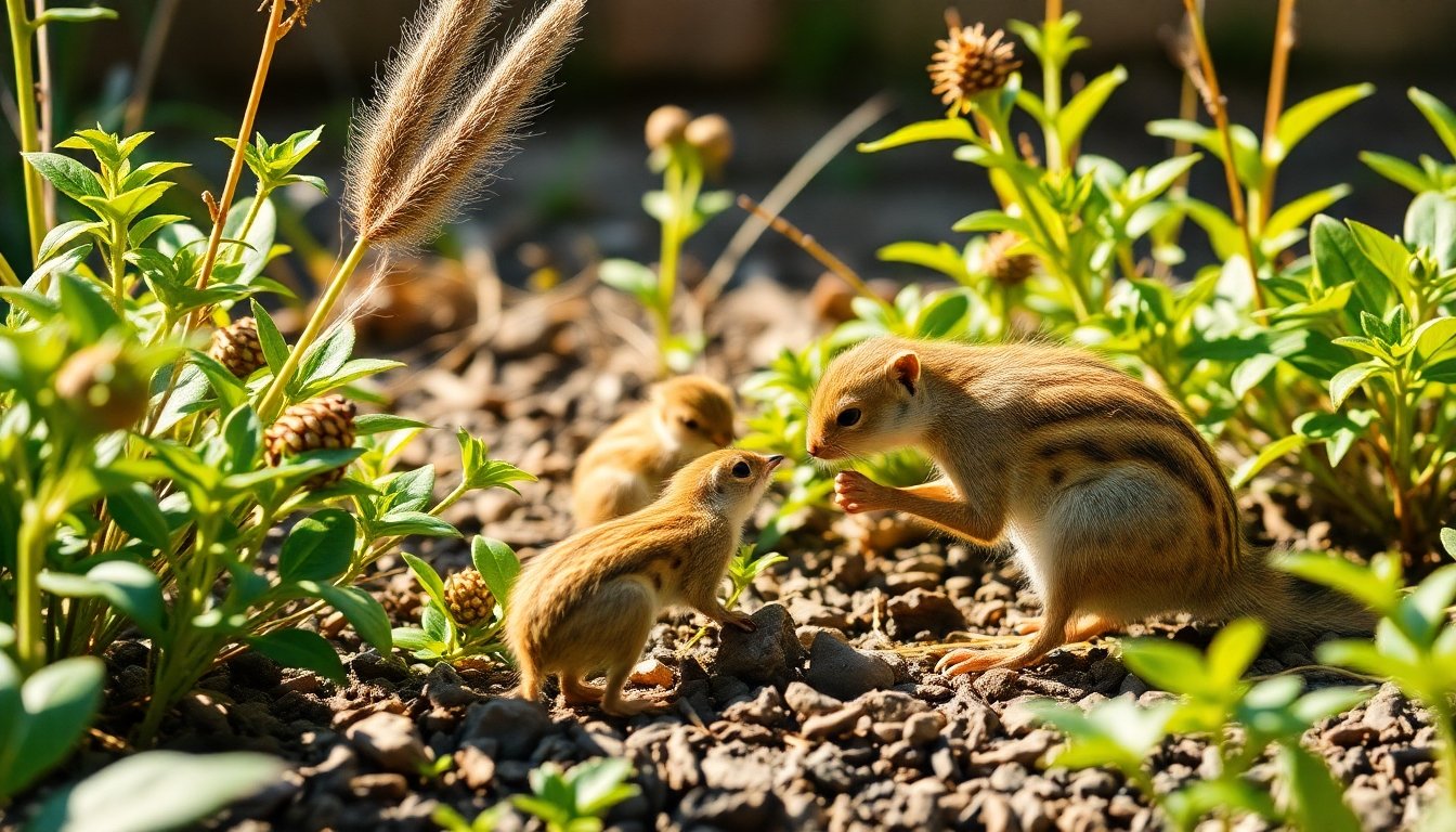 Erizos de tierra en acción controlando plagas