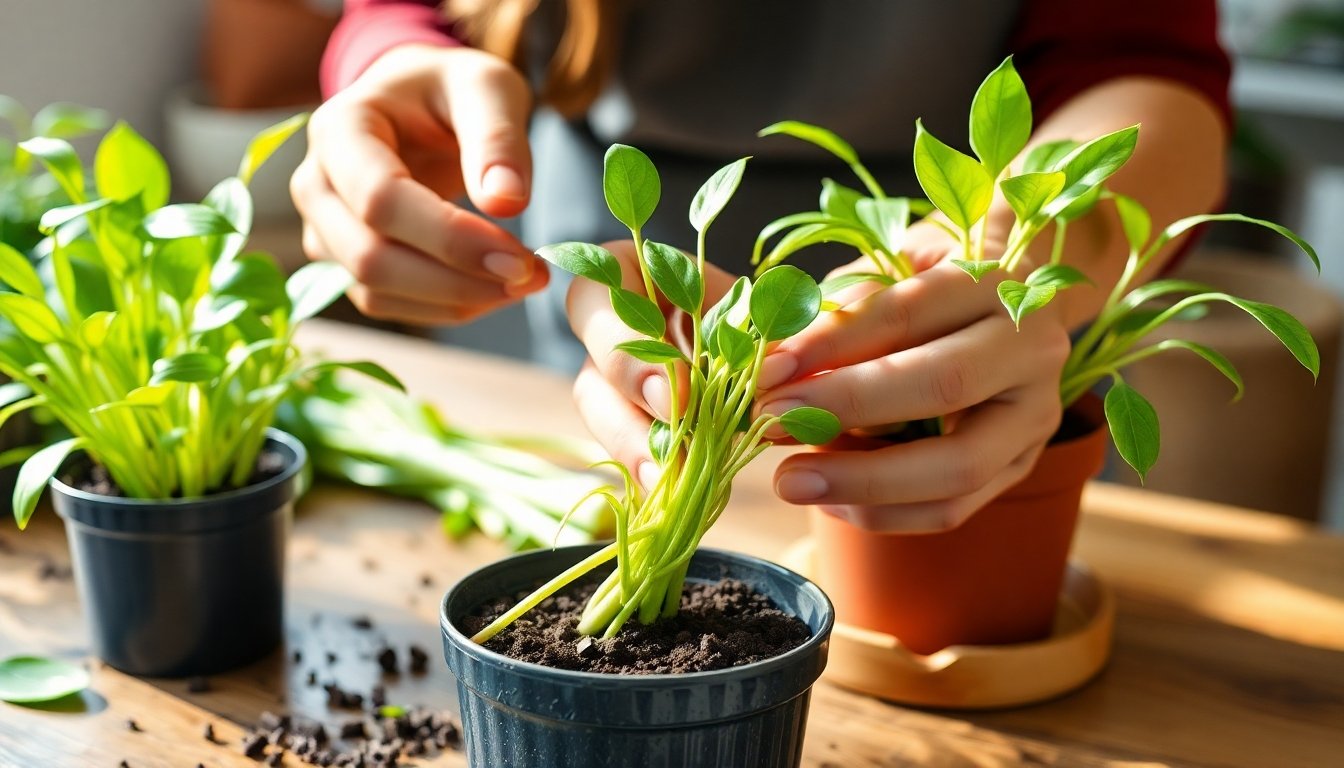 Esquejes de melisa toronjil para propagación