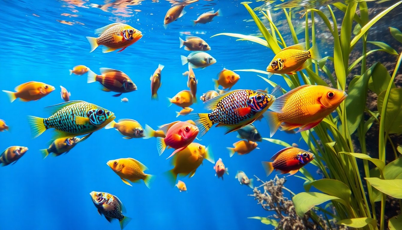 Fauna diversa en el Lago Malawi