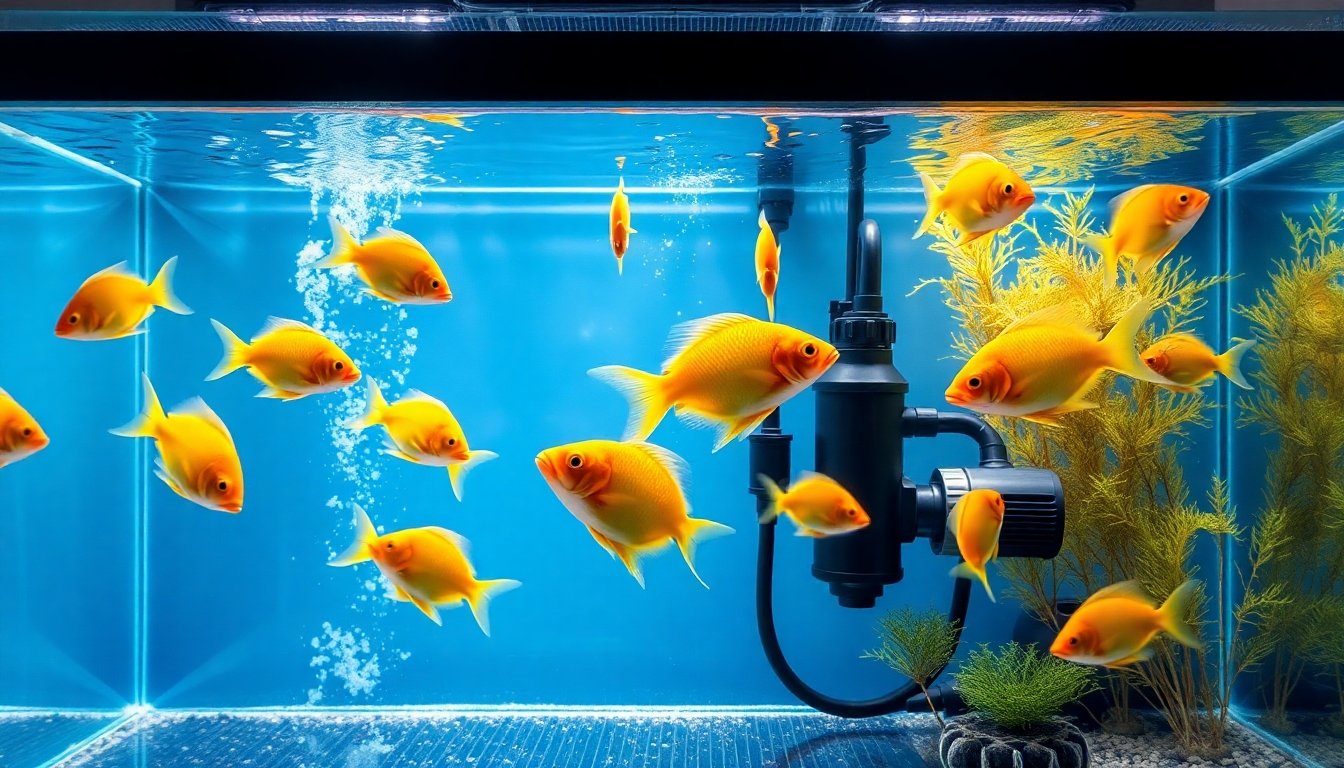 filtro de acuario para pez dorado