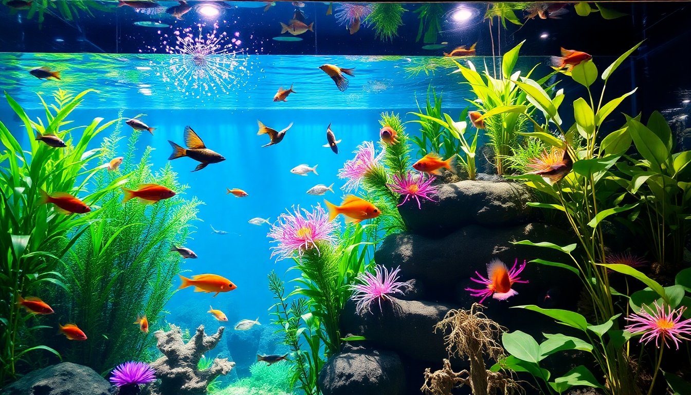 Flora y fauna de un ecosistema acuático