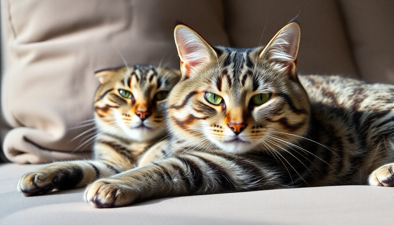 Gato atigrado gris con rayas distintivas