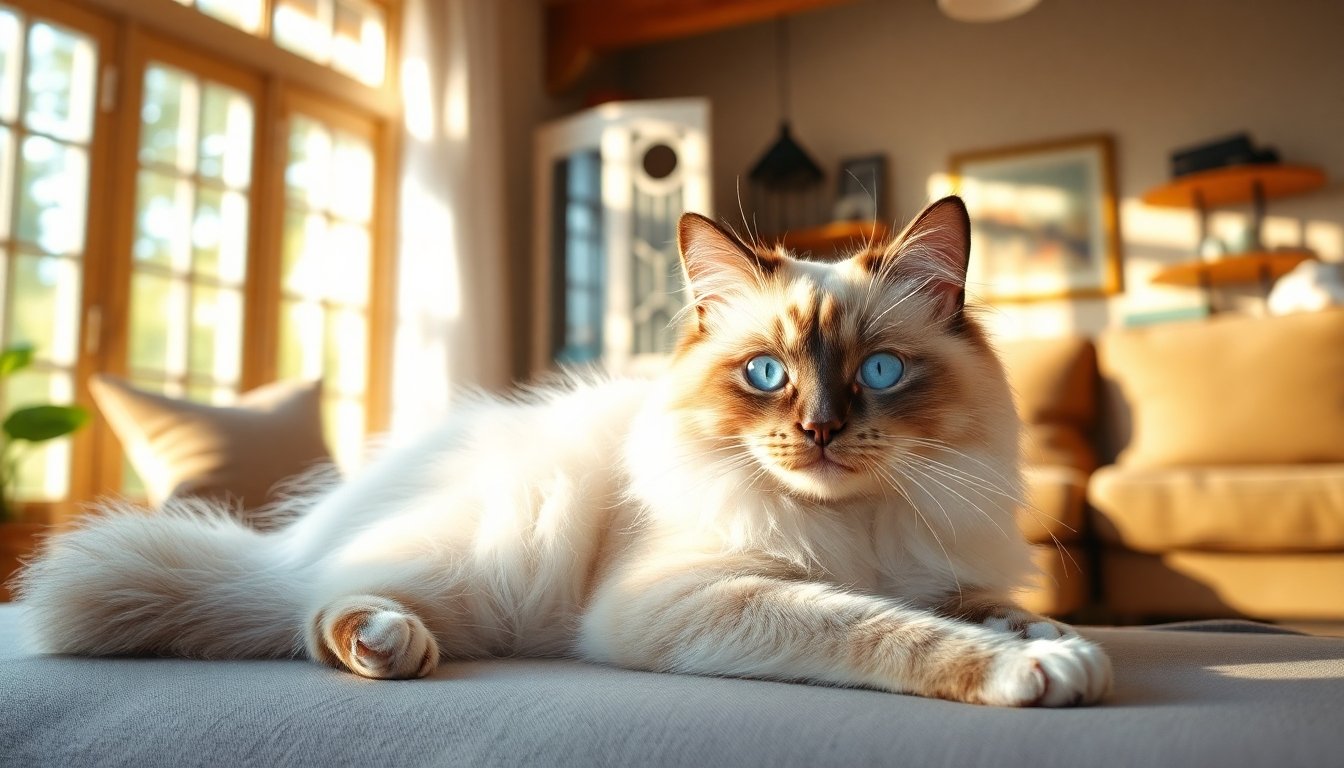 gato birmano en su entorno natural