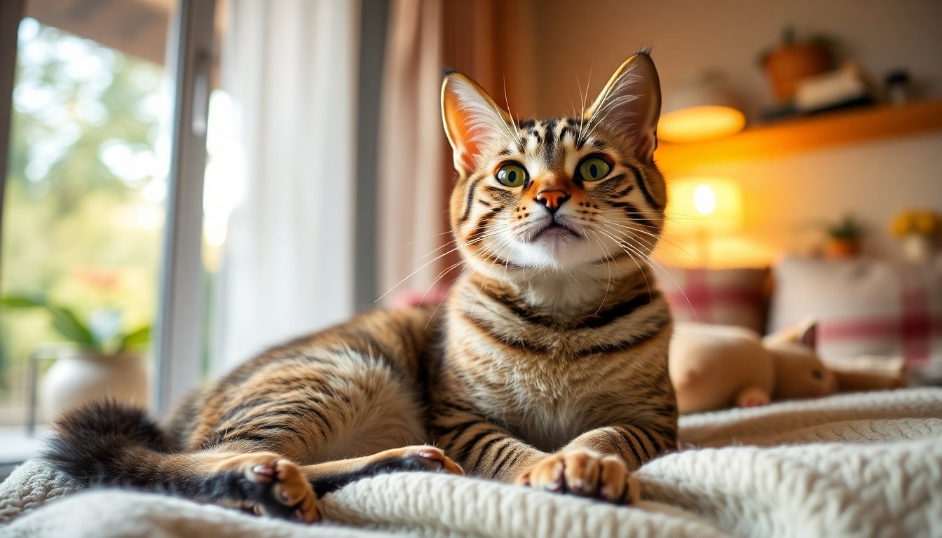 Gato disfrutando su nuevo hogar
