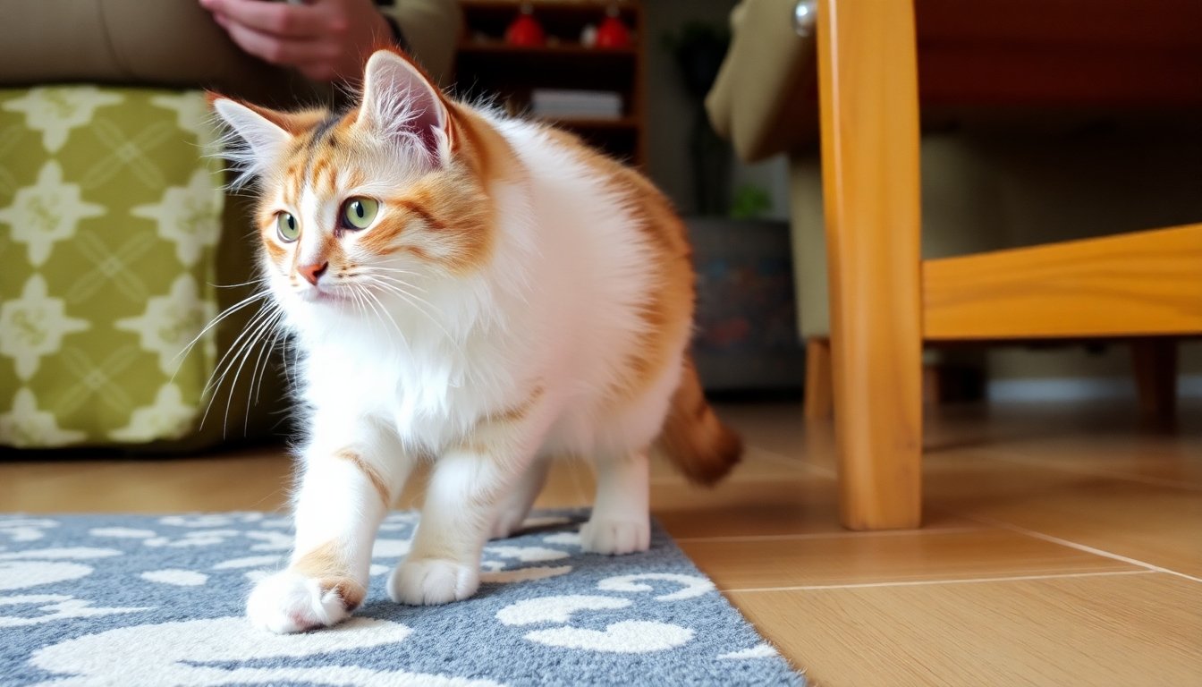 gato himalaya explorando su nuevo hogar