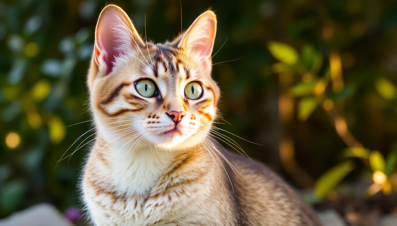 Gato Singapura en su entorno natural