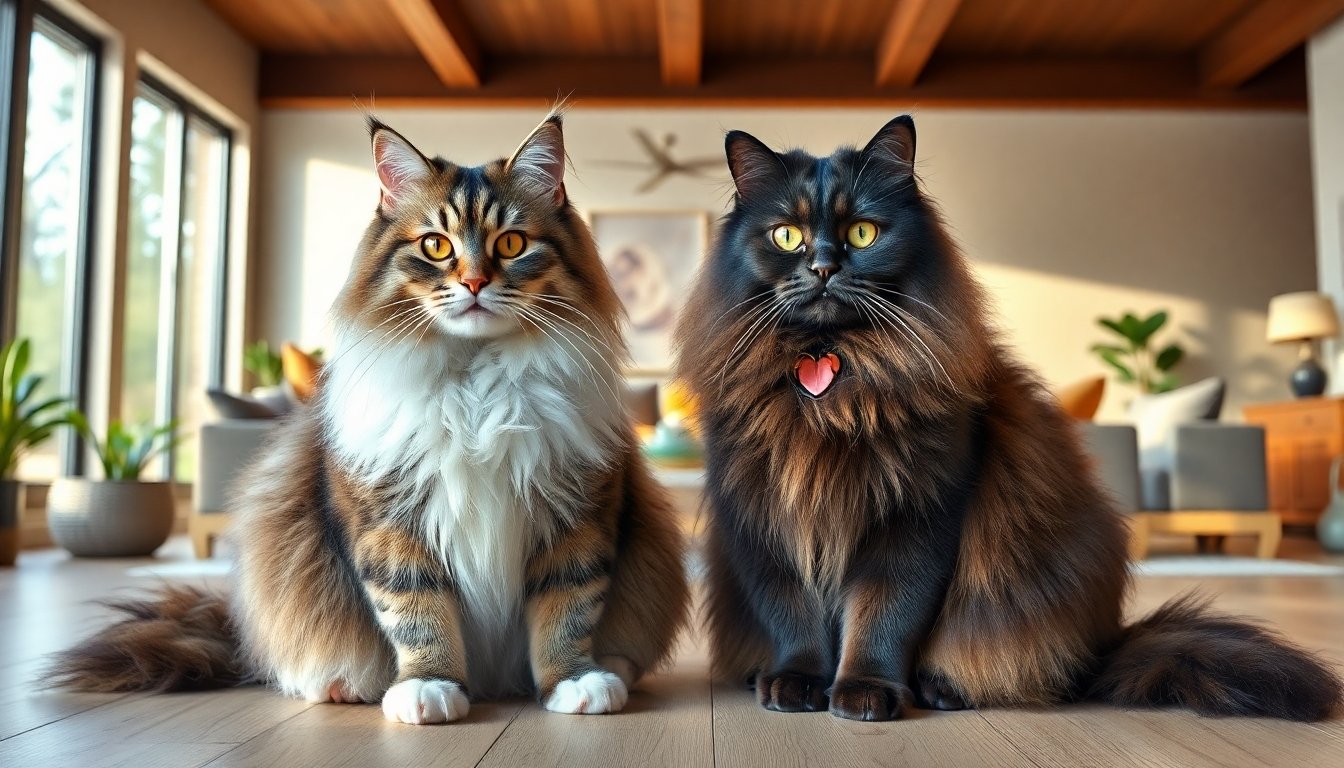 gatos grandes y pequeños