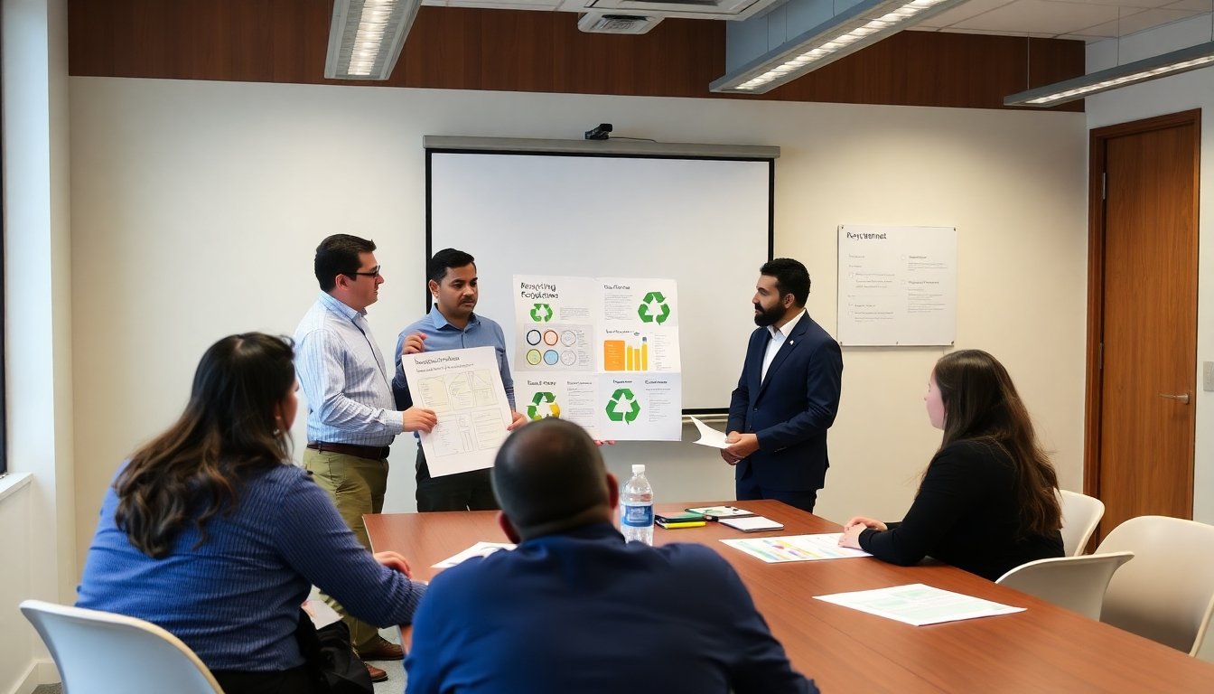 Gestores ambientales trabajando