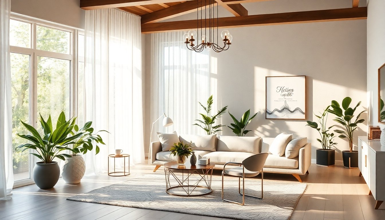 Helechos en interiores luminosos