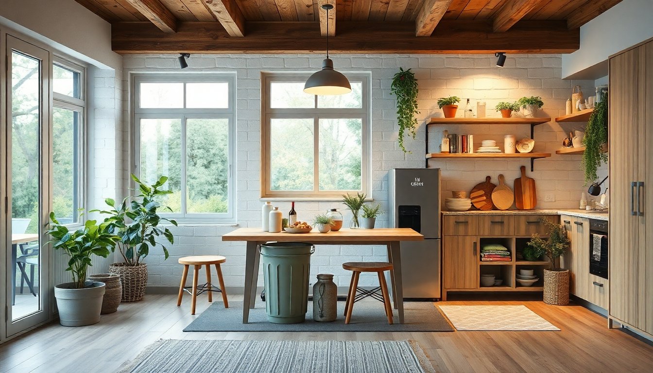 Hogar sostenible con reciclaje