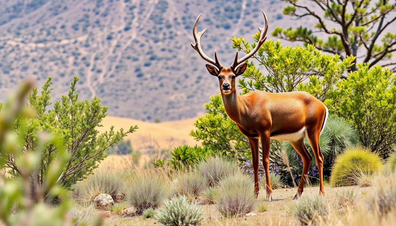 Huemul en una reserva natural argentina