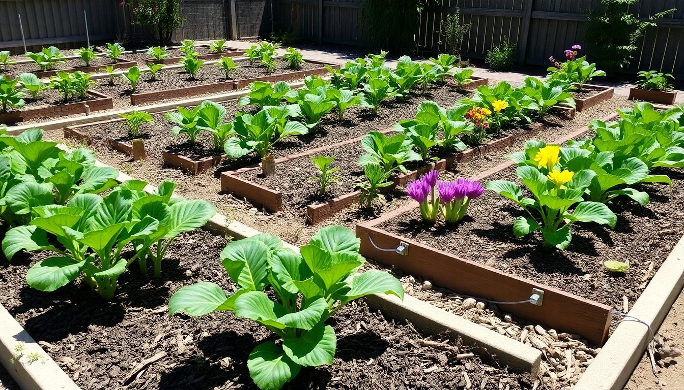 Huerto casero con endibias y escarolas