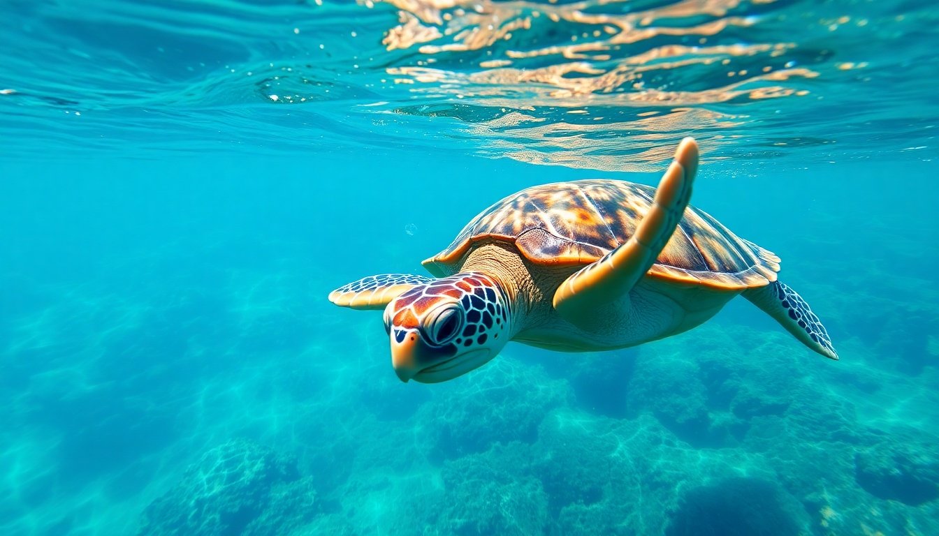 Imagen de una tortuga californiana nadando en el océano