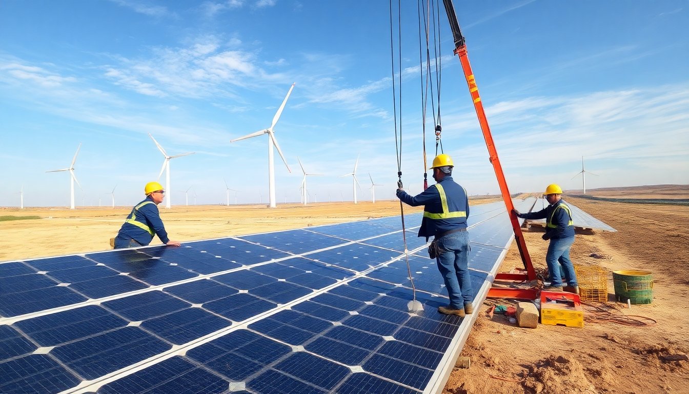 Instalación de turbinas eólicas