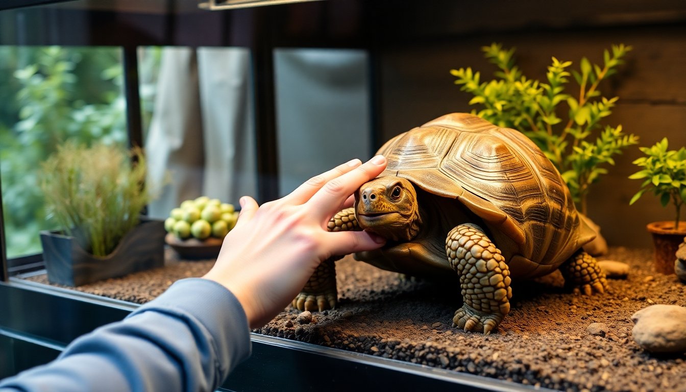 Interacción cuidadosa con tortuga americana