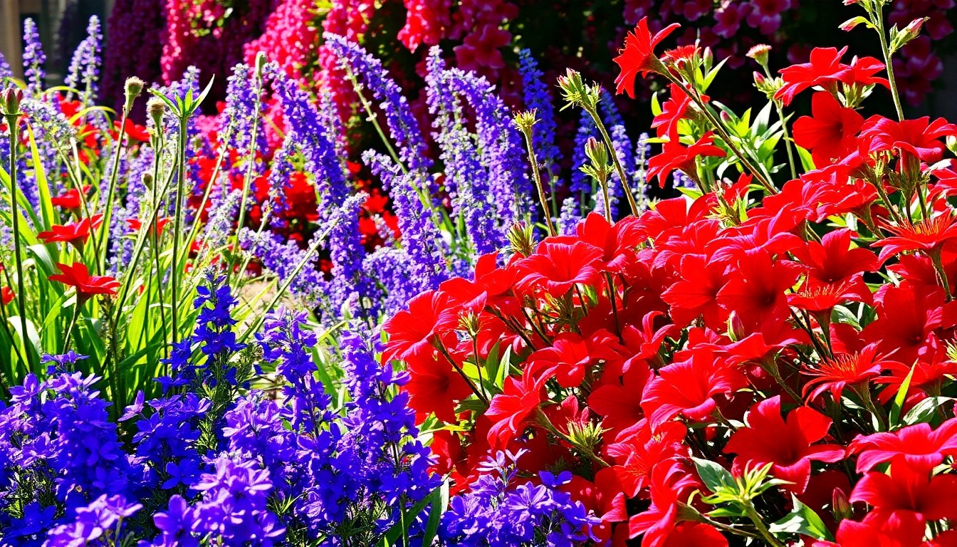 jardin colorido con flores