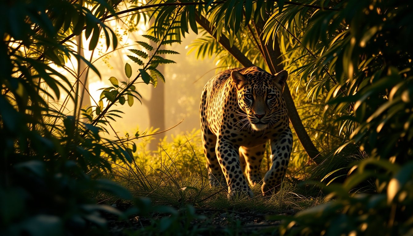 Leopardo en su hábitat natural