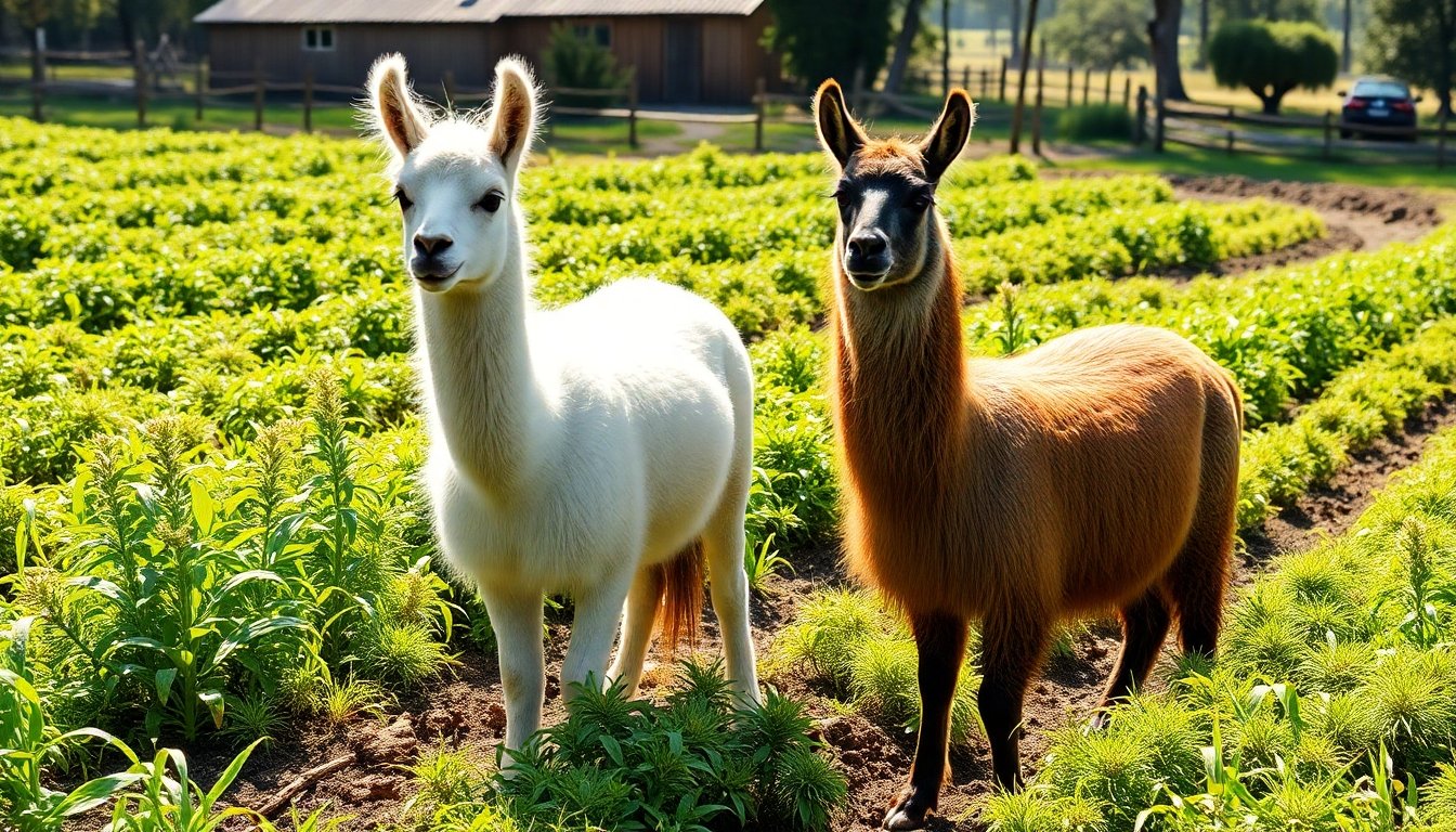 Llamas en agricultura sostenible