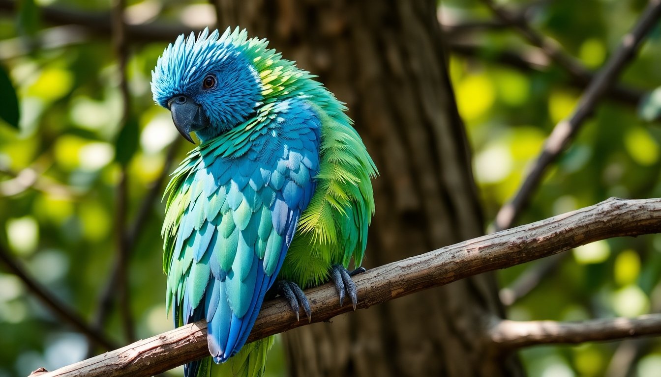 Loro tehuano en su entorno natural