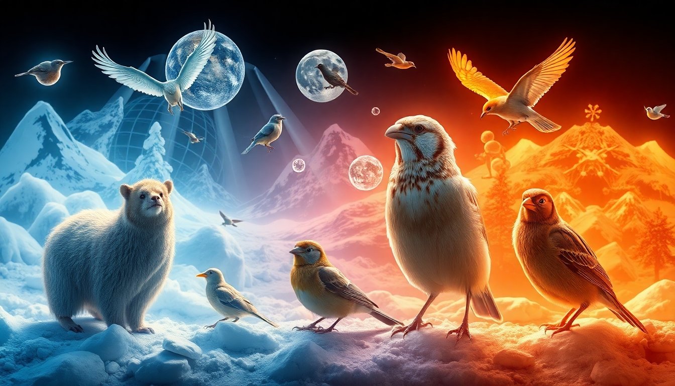 Mamíferos y aves demostrando homeotermia