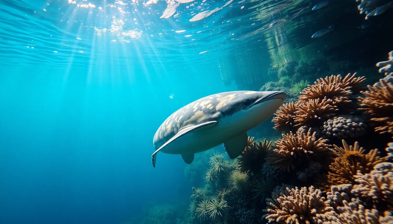 Manta raya sobre el fondo marino
