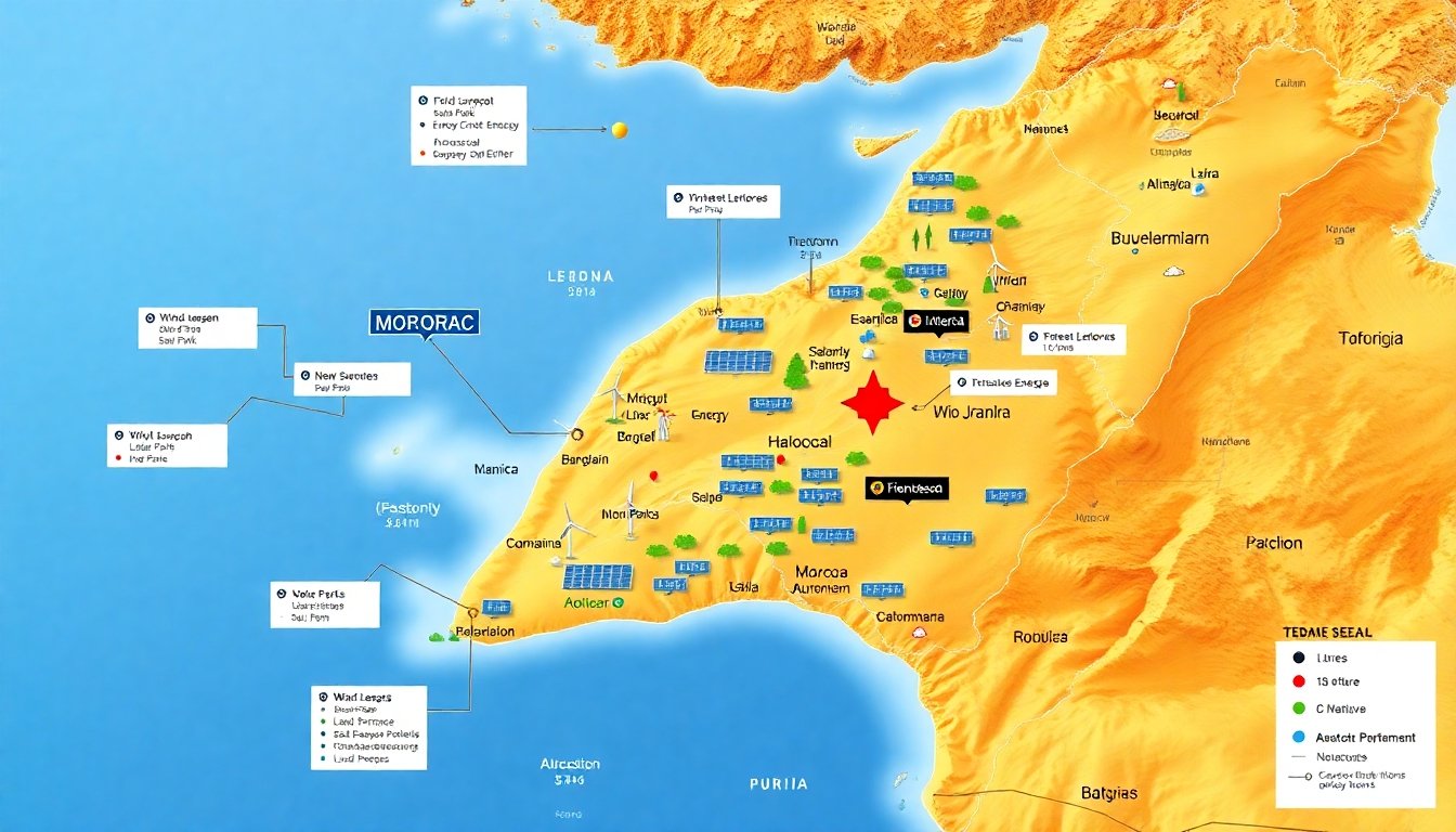 Mapa de infraestructura de energía renovable
