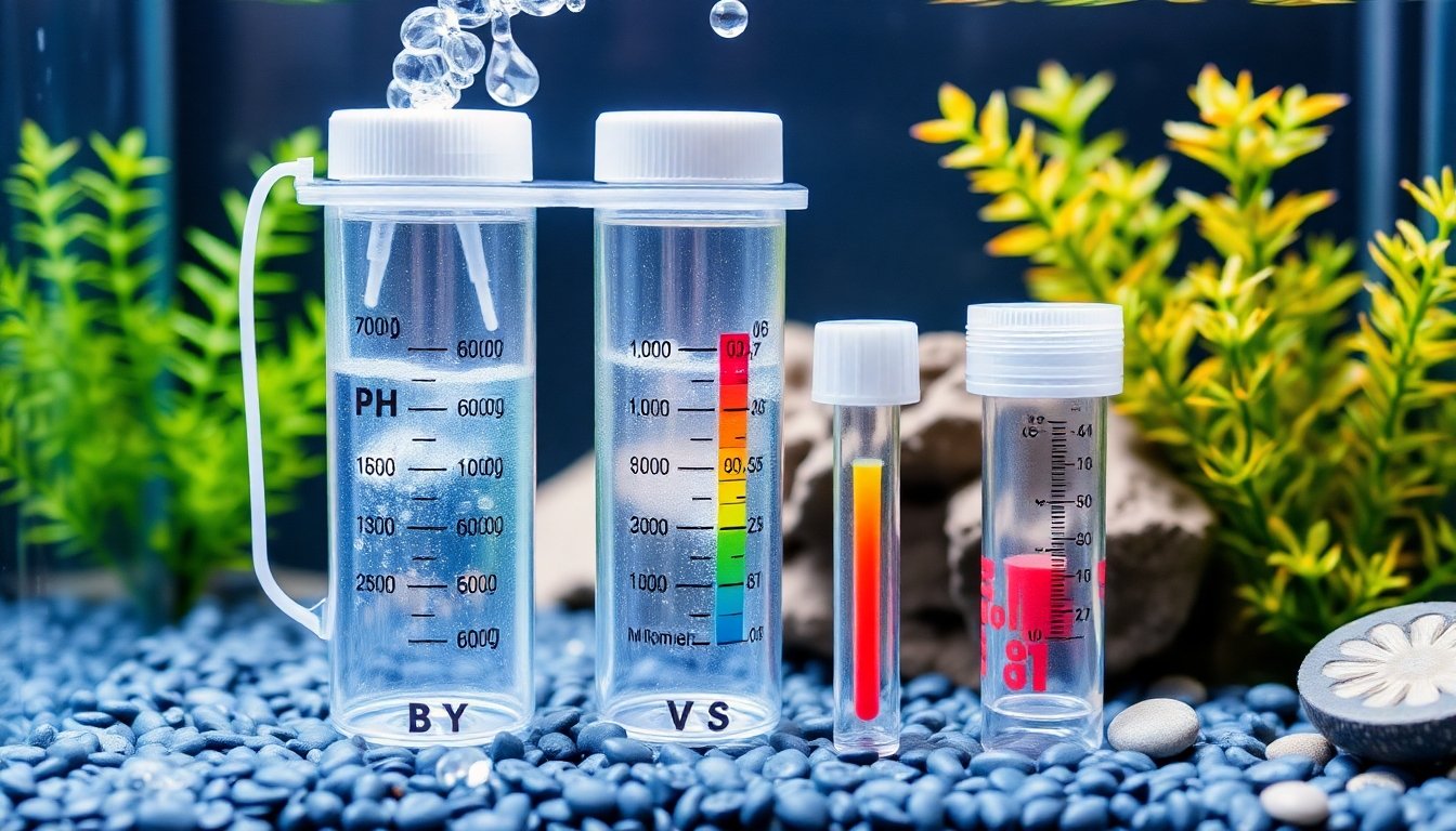 medidor de pH en acuario