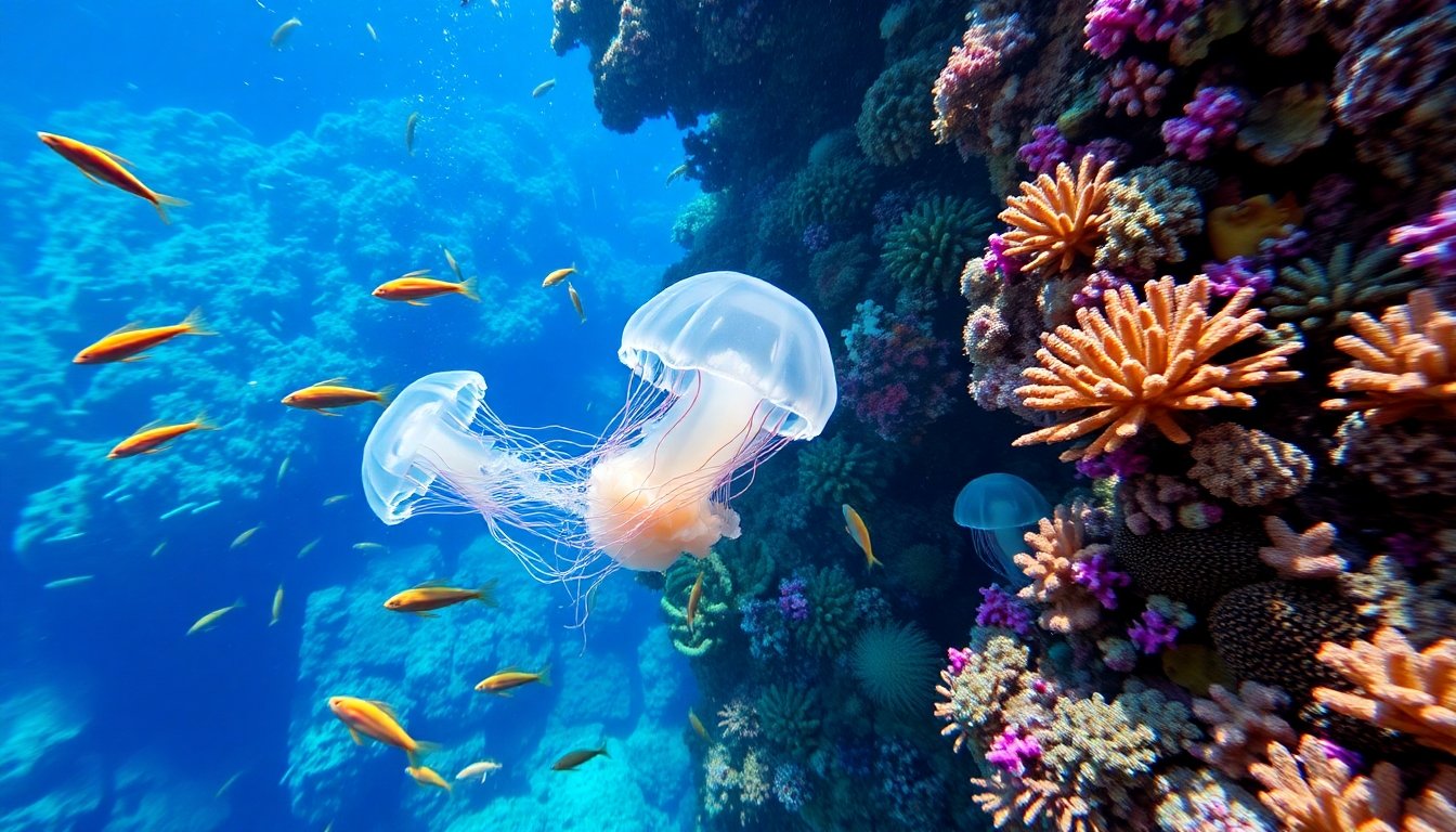 Medusas en un ecosistema marino saludable