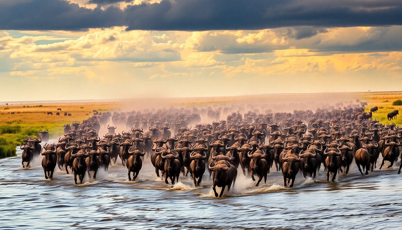 Migración de ñus en el Serengeti