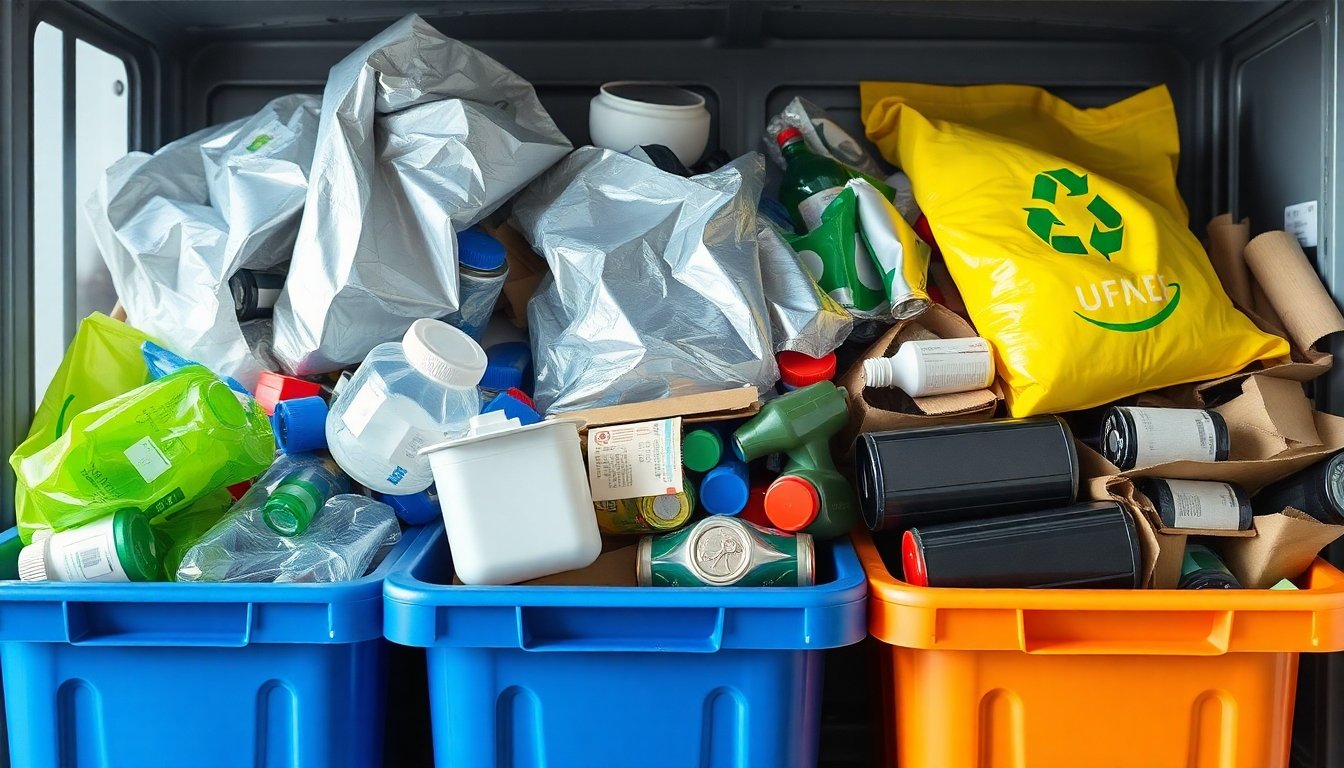 Mitos del reciclaje ilustración