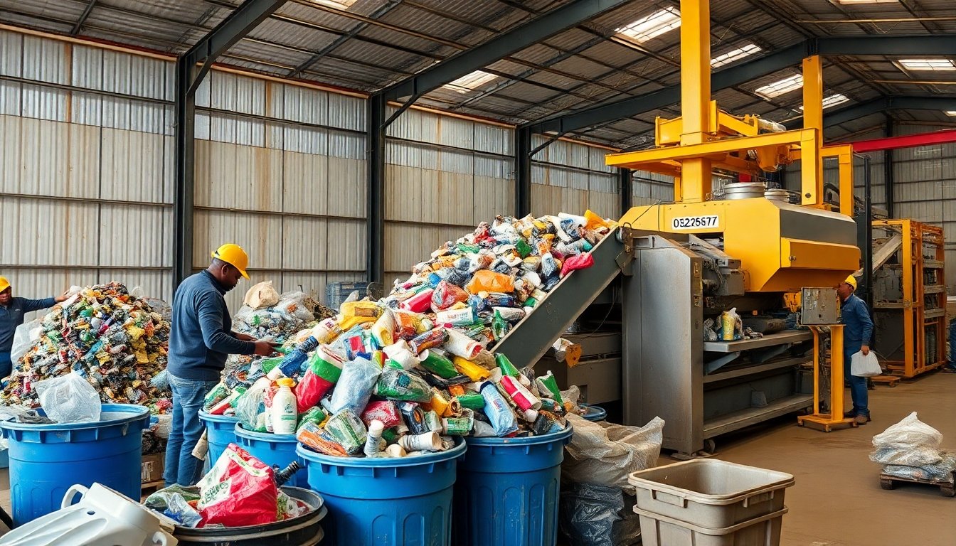 Operación de reciclaje en empresa sudafricana