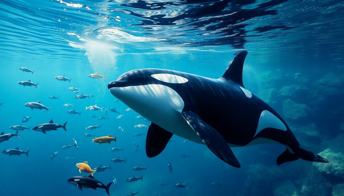 Orca marina en un santuario protegido