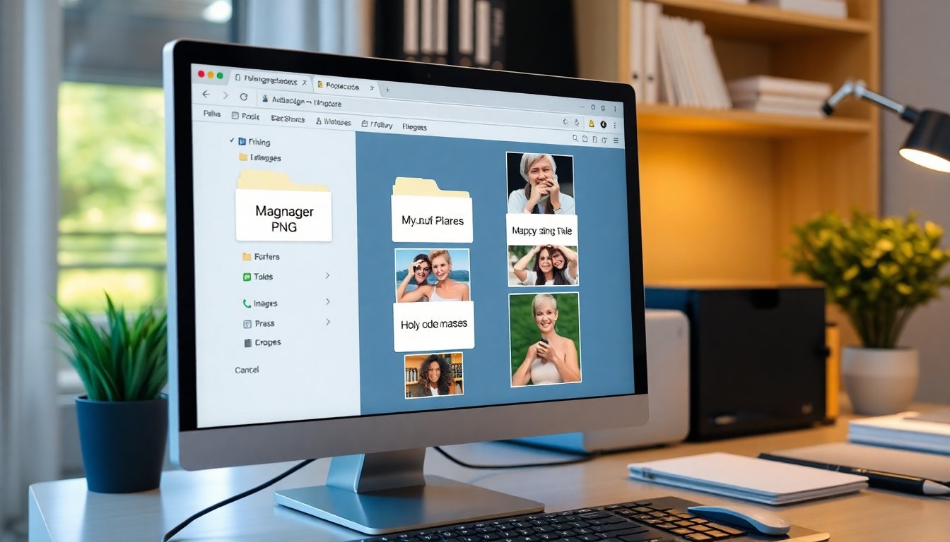 Organizando imágenes PNG en carpetas