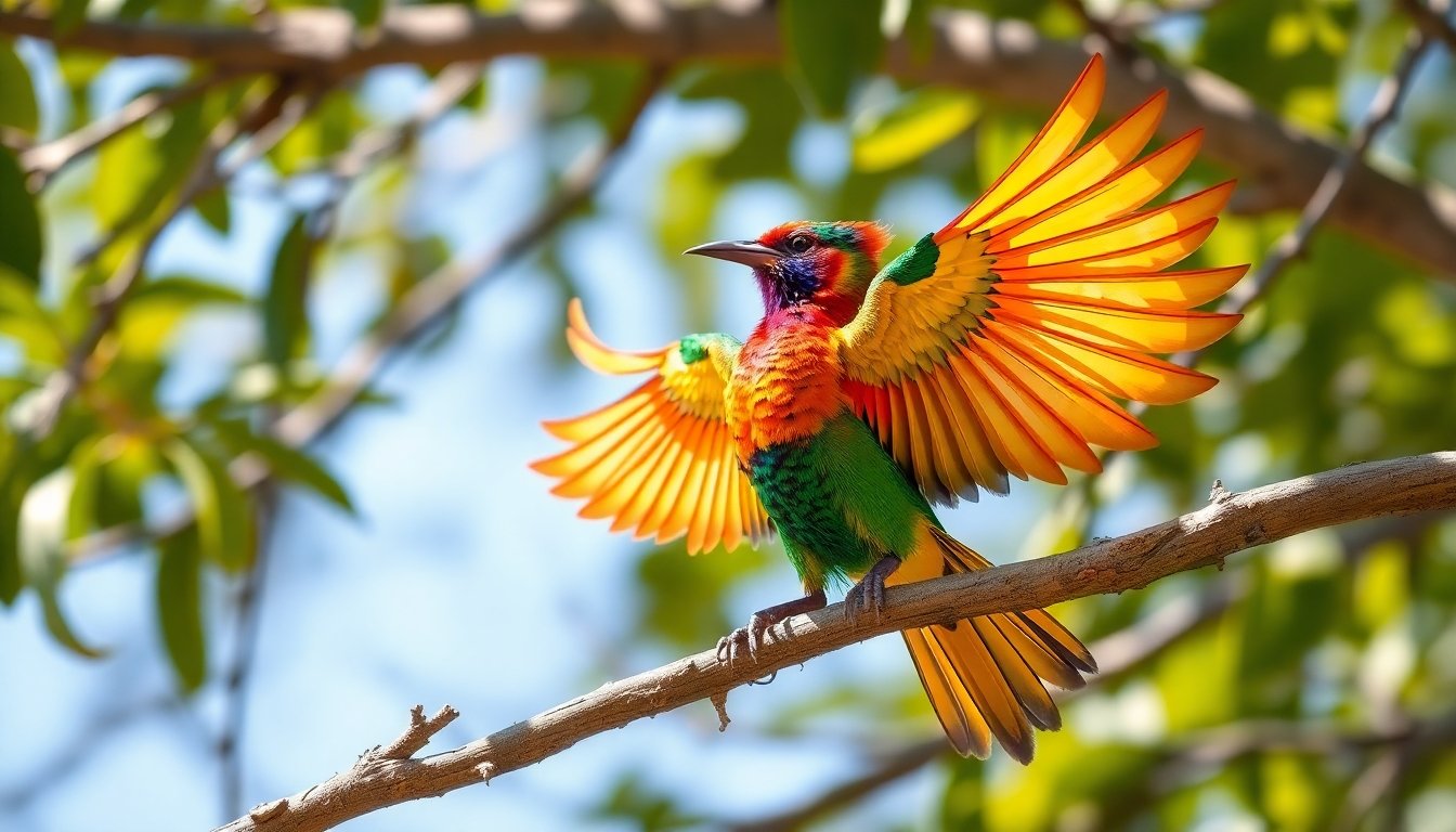 pájaro bailarin en acción