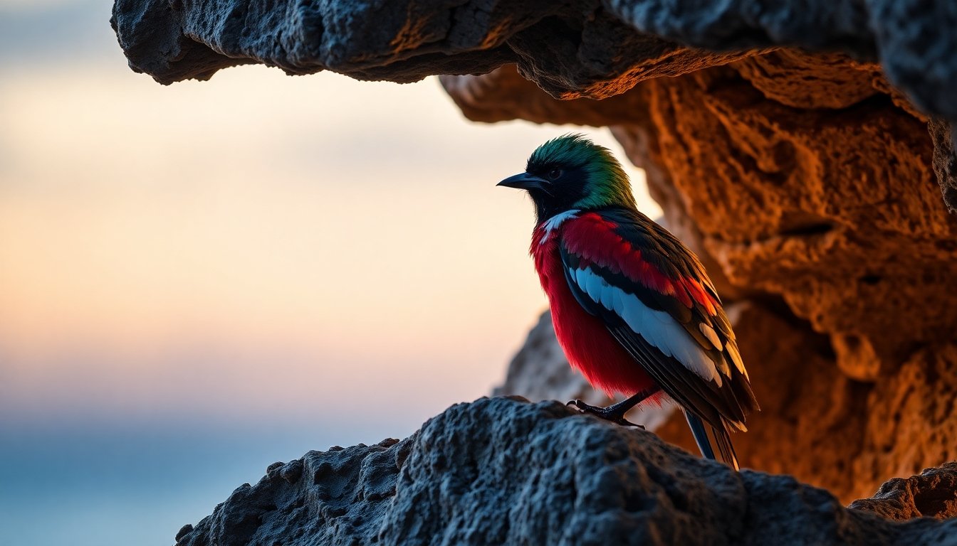 Pájaro bobo en su hábitat