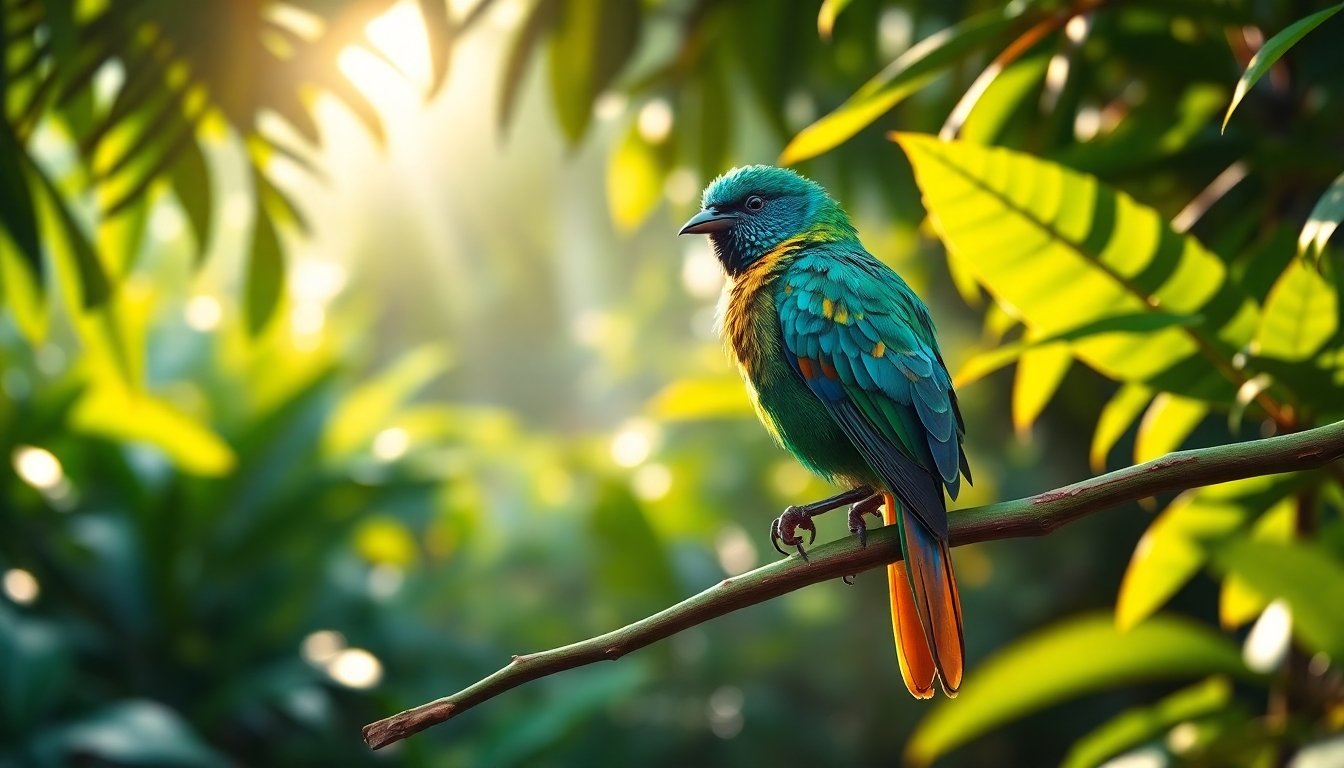 pájaro diamante en su hábitat natural