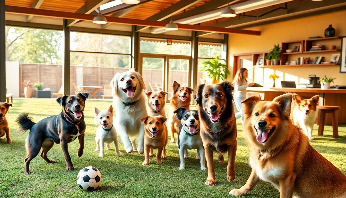 Perros disfrutando de las actividades en el hotel