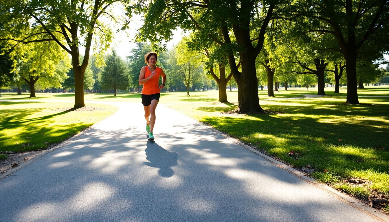 Persona haciendo ejercicio en el parque