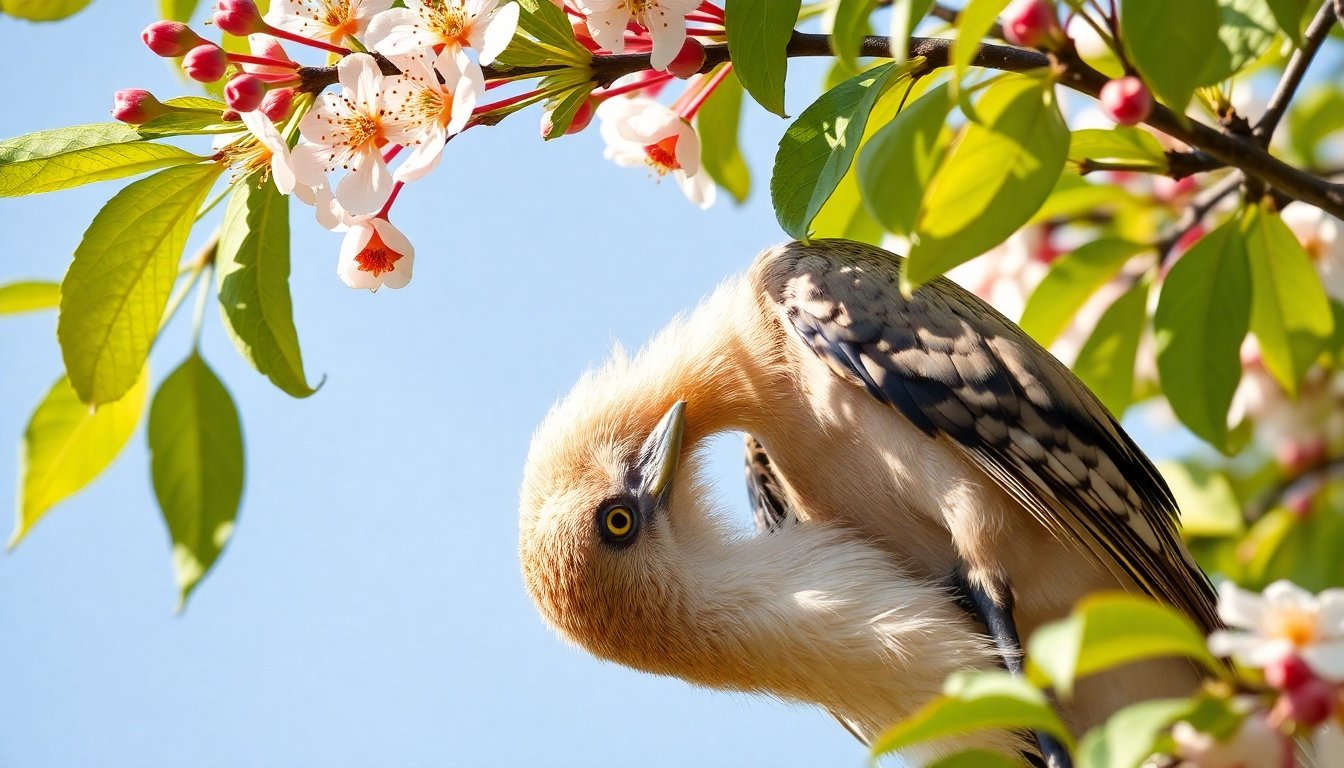 Petauro del azúcar alimentándose de néctar