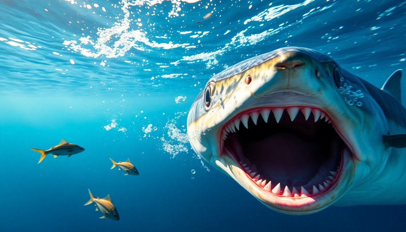 Pez barracuda cazando en el océano