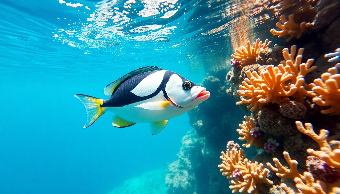 Pez payaso nadando en aguas limpias