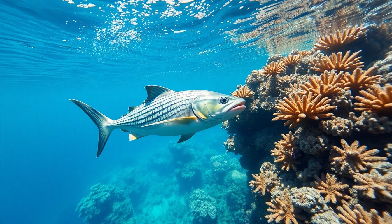 Pez sierra en su hábitat natural